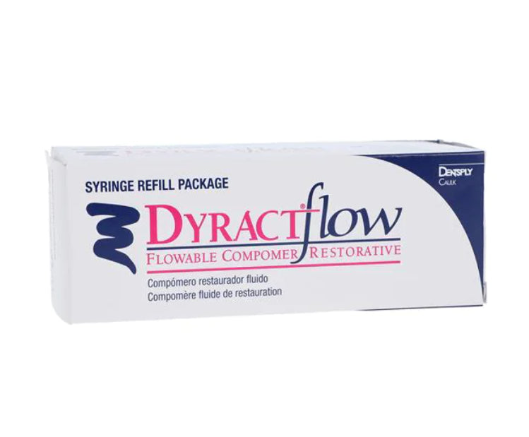 Dentsply Caulk 685614 Dyractflow Flowable Compomer Restorative Syringe C2 1.3 Gm EXP Oct 2022 Dentsply Caulk 685614 Dyractflow Flowable Compomer Restorative Syringe C2 1.3 Gm EXP Oct 2022